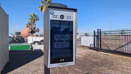 Smart keyless entry access control system for doors and gates safari garage door and gate safari garage door and gate Keypad and RFID access control system installed at a residential entry gate in Phoenix Arizona