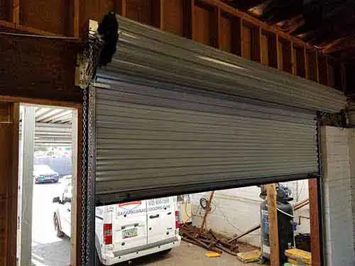 Heavy duty commercial overhead garage door system safari garage door and gate safari garage door and gate Commercial overhead garage door installed at an industrial building in Phoenix Arizona