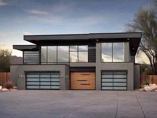 New residential garage door installed in phoenix az safari garage door and gate safari garage door and gate Residential overhead garage door installation on home in Phoenix Arizona